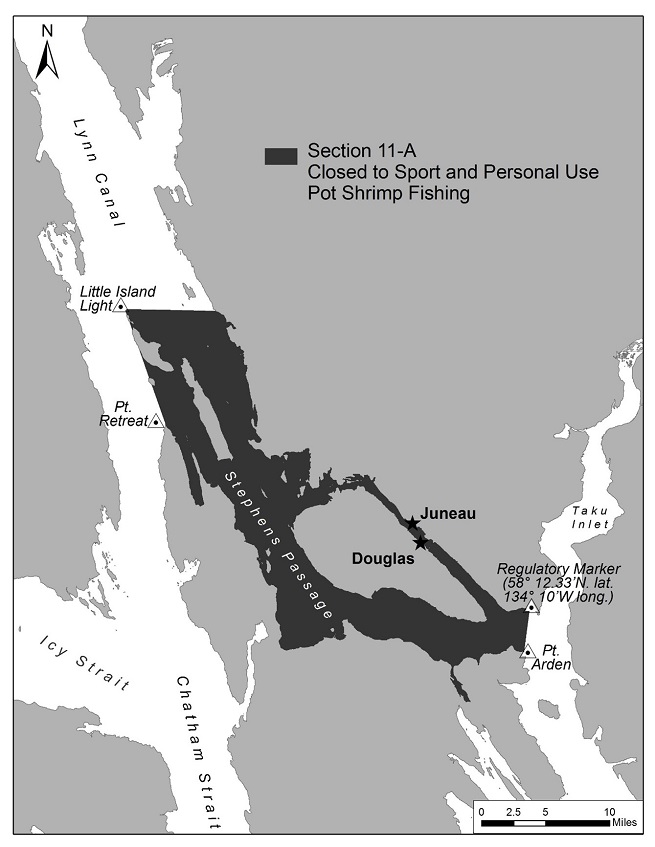 Juneau Area Section 11-A Remains Closed to Sport and Personal Use Shrimp Pot Fishing in 2023